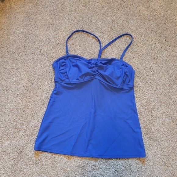 Athleta Bandeau Swim Tankini Top, Blue SIZE 36 B/C - Picture 2 of 5